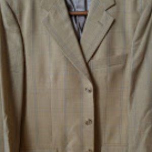 Stylish windowpane lightweight wool blazer Italy